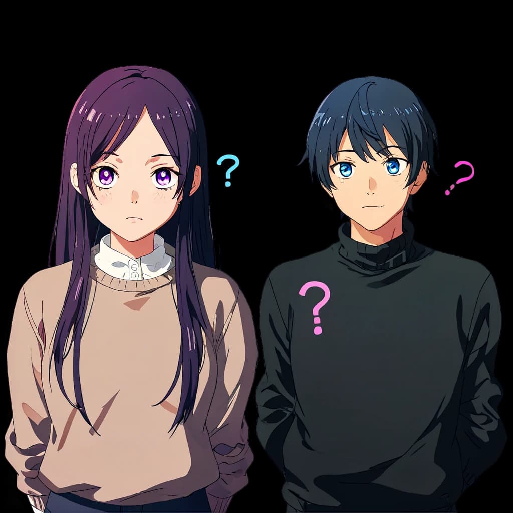 Anime character thinking